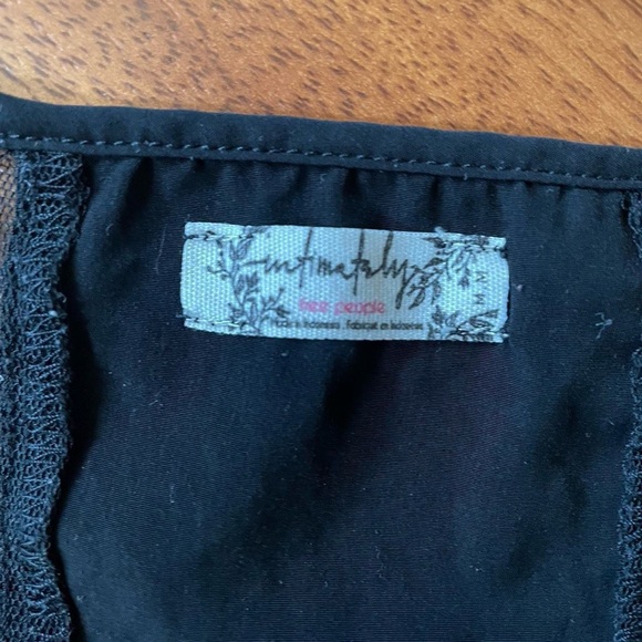 Free People Black Mesh Swing Tank Top - Size M - Picture 7 of 8